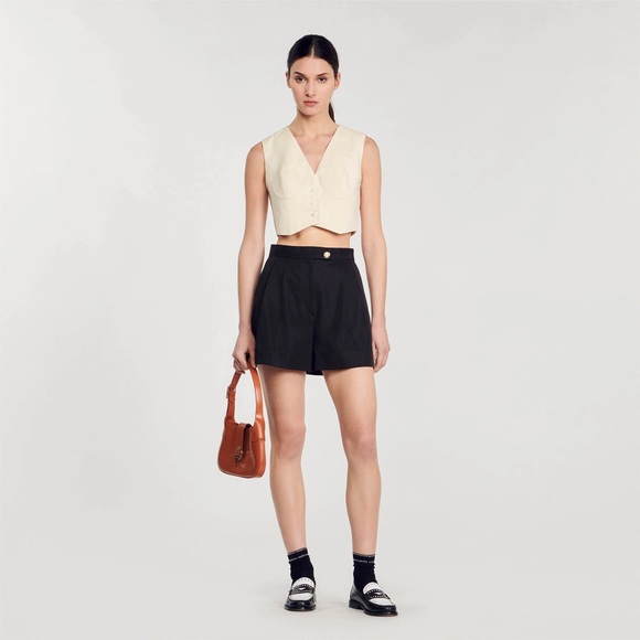 Sandro Yann Pleated Shorts - Picture 2 of 6